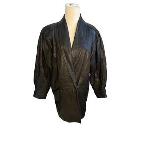 Vintage Aananda 100% Leather Coat Size S
